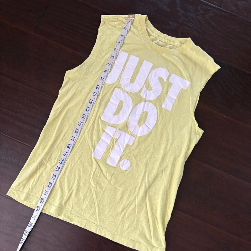 Nike Just Do It Yellow Sleeveless Muscle Tee - Picture 6 of 8